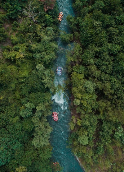 船载河流航空摄影